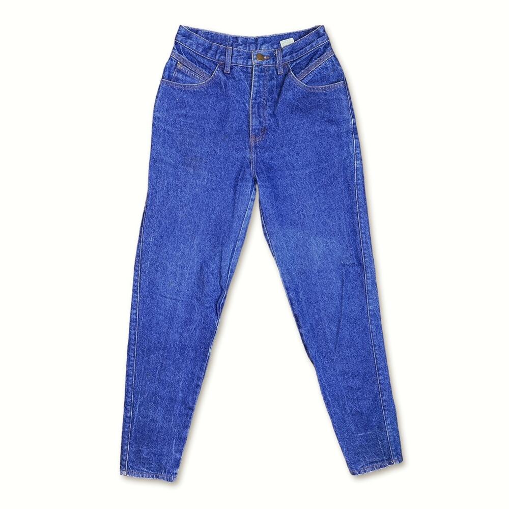 Vintage 80s Native Blue Levi’s Jeans | Size 9 / 26 x 30 | Skinny Ankle Zipper - Picture 3 of 9